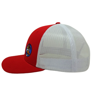 หมวกตาข่ายทรูเกอร์พร้อมโลโก้ปักตามสั่งปรับได้หมวกทรงโค้ง6แผงออกแบบโดยผู้ผลิตจากเวียดนาม - Product Image 3