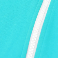 Sweat à capuche zippé personnalisé pour homme, en polaire bleu cyan de qualité supérieure, fabrication numérique directe d'usine de Sialkot, haute qualité