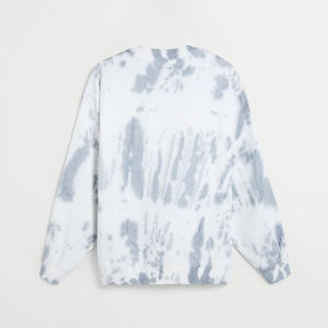 Sweats à capuche personnalisés oversize à épaules tombantes Tye Dye Sweats à capuche à col rond pour hommes d'automne Style blanc gris Tie Die Hoodies - Product Image 6