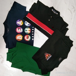 เสื้อยืดคอกลมสำหรับผู้ชายเสื้อ180GSM แขนสั้นสีพื้นชั้นหนึ่ง - Product Image 3