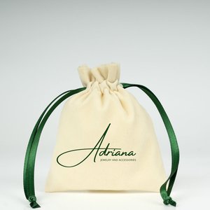 Personalized Velvet Rose <b>Drawstring</b> <b>Pouch</b> Green Ribbon Screen Printed Gemstone Necklace Storage Embroidered for Gifts 4 5 (10 - Product Image 5