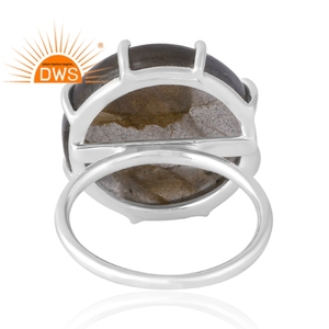 Latest Design 925 Sterling Silver Natural <b>Labradorite</b> Gemstone <b>Ring</b> Custom Jewelry For Women Gift For Her - Product Image 2