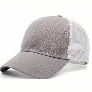 Nouveau FOE Vente à chaud à bas prix Casquette de camionneur unie, respirante, imperméable, ajustable, en coton personnalisée, pour hommes - Product Image 5