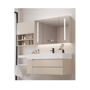 Meubles de salle de bain modernes et étanches de qualité supérieure contreplaqué PVC meubles muraux armoires de lavabo classiques - Product Image 6