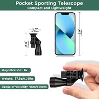 Telescopio Monocular de Alta Definición 8x20, Mini Telescopio Deportivo Portátil para Senderismo, Observación de Aves, Caza y Actividades al Aire Libre