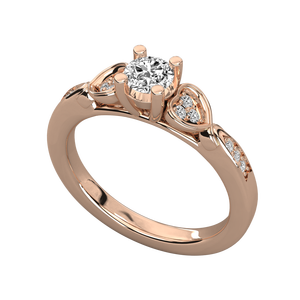 18K Gold Solitaire Ring for Ladies with Lab Grown Diamond - Product Image 5