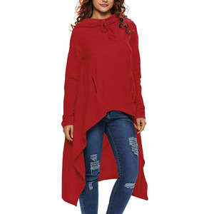 Nouveau Designer Conte Style À Capuche Haute Qualité Mode Automne Hiver Femmes Long Style Full Zip Up Zipper Blank Hoodies Sweat - Product Image 1