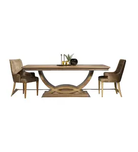 Meja Makan mewah 207x101cm, meja makan elegan furnitur meja kayu