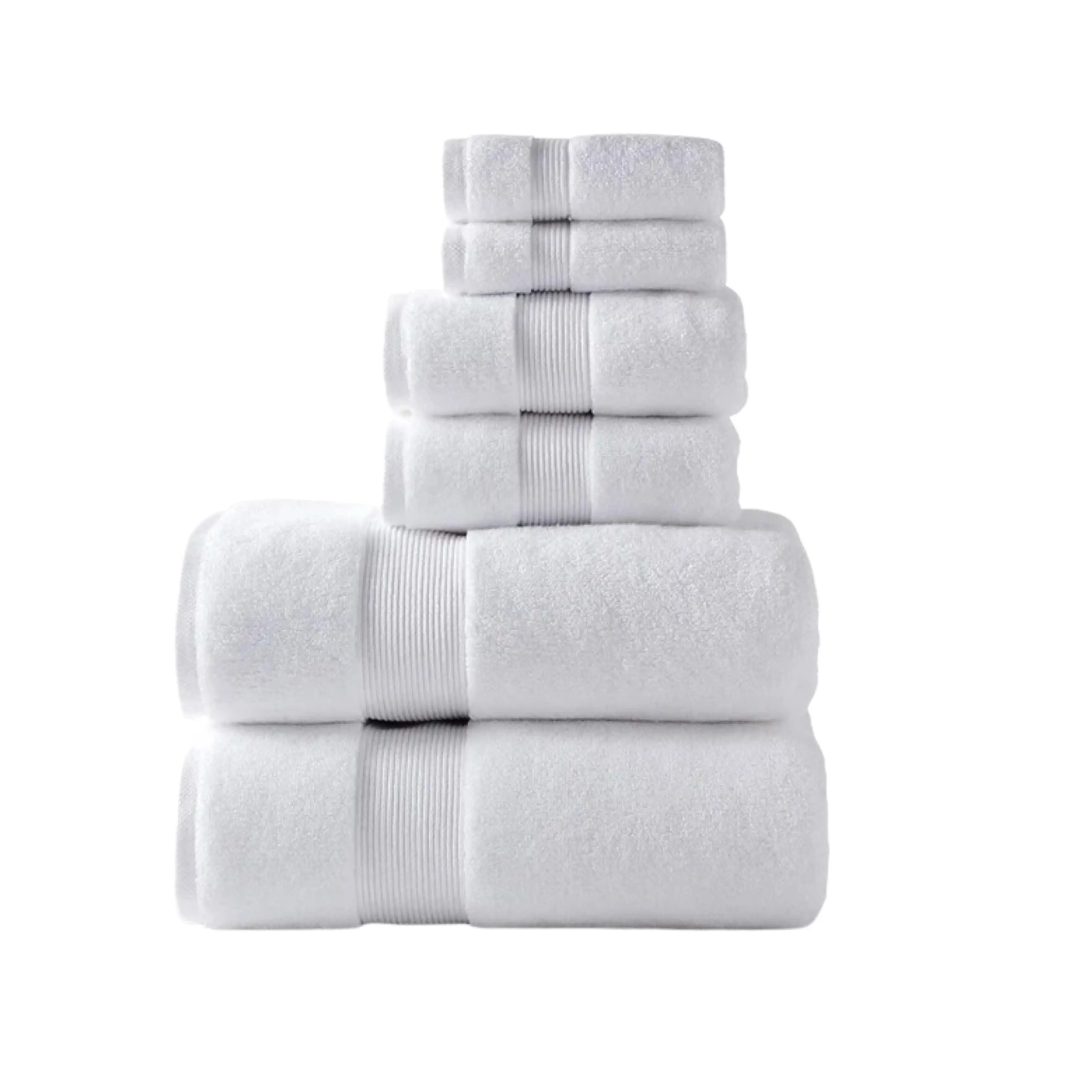 Serviettes de haute qualité 100% pur coton biologique ensemble de serviettes de bain marque privée tailles et couleurs personnalisées