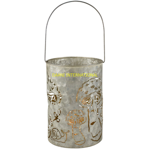 Juego de farolillos de Metal galvanizado rústico con diseño de seta y caracol, portavelas Vintage para jardín, Patio, decoración del hogar - Product Image 4