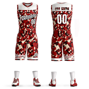 Vêtements de basket-ball de camouflage réversible d'équipe de dernier style uniformes de maillots de basket-ball de sublimation bon marché - Product Image 1