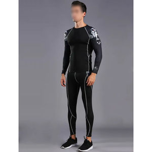 Conjunto de Compresión Ligero y Transpirable de 2 Piezas Unisex para Gimnasio, Ropa Deportiva con Tela 100% Poliéster - Product Image 5