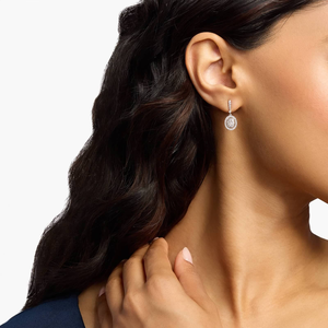 Boucles d'oreilles pendantes en forme de cloche en argent sterling 925 de luxe avec sertissage à griffes, serties de diamants moissanite, tendance, pour les fêtes, les mariages, les fiançailles, cadeau pour - Product Image 2