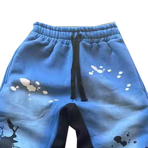 กางเกงวอร์มผ้าซักกรดสำหรับผู้ชายทรงบานออกแบบออกแบบได้ตามต้องการ - Product Image 2