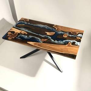 Table à manger en bois massif sur mesure « Rostov » – Table de salle à manger artisanale en dalle de bois dur de qualité supérieure - Product Image 4