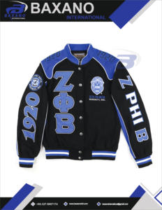 Veste bomber universitaire personnalisée Zeta Phi Beta Sorority, design brodé et patchwork, coupe-vent et respirante - Product Image 4