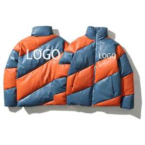 Abrigo acolchado de invierno de alta calidad con logotipo personalizado, ropa de calle, chaqueta de plumón Prient de gran tamaño para hombre - Product Image 1