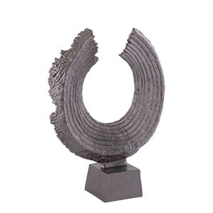Sculpture de statue ronde en aluminium bronze moderne, ornement de table à base haute pour chambre à coucher et salon, objet décoratif pour la maison - Product Image 3
