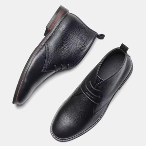 Botas de Tobillo con Cordones para Todas las Temporadas, Color Negro, Pulido a Mano, Suela de Goma Suave, Ligeras, Antideslizantes, Transpirables, para Uso Diario, Trabajo, Invierno - Product Image 4