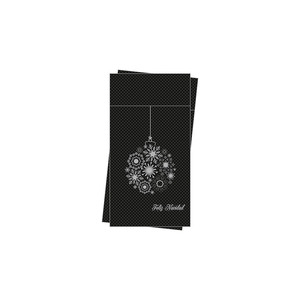 Servilletas de bolsillo Kanguro con estampado plateado Bola, negras, 40x40cm, 480 unidades, B2B - Product Image 2