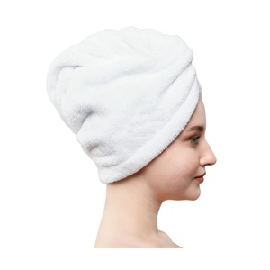 ผ้าขนหนูไมโครไฟเบอร์แบบม้วนสำหรับเช็ดผมแห้งเร็วแบบใช้แล้วทิ้งพร้อมกระดุมสำหรับผู้หญิง BD - Product Image 2