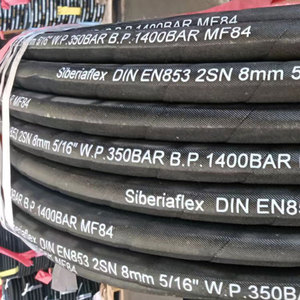 SAE 100 R1AT EN 853 1SN 유압 고무 호스 1/4 3/8 1/<span class=keywords><strong>2</strong></span> 인치 3260 PSI 고압 플렉시블 스틸 와이어 브레이디드 오일 연료 파이프 - Product Image 1