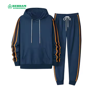 ชุดวอร์มสีกรมท่าแบบมีฮู้ด แขนยาว สีพื้น มีกระเป๋าข้าง สวมใส่สบายๆ สำหรับฤดูใบไม้ร่วง ผ้าเรียบ 350 GSM - Product Image 2
