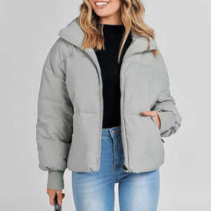 Veste matelassée en toile tissée tendance pour femmes, écologique, imperméable, légère, longueur classique - Product Image 6