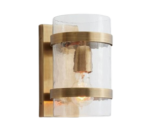 โคมไฟติดผนังทรงกระบอกทำจากแก้วทองเหลืองโบราณของตกแต่งบ้านสไตล์วินเทจติดตั้งง่ายการบำรุงรักษาสำหรับไฟข้างเตียงโลหะ - Product Image 1