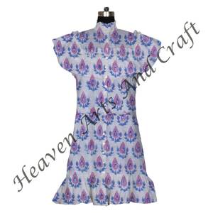 <b>Bohemian</b> Cotton Printed Ladies Dress Cotton Printed Dress Cotton Dress Women Trendy Tunic <b>Top</b> - Product Image 6