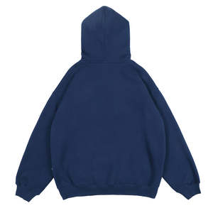 Logo personnalisé de haute qualité Fabricant de sweats à capuche surdimensionnés en coton brodé épais et sans ficelle pour femmes - Product Image 4