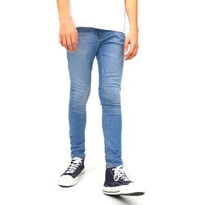 New Arrival Men's Casual Solid Breathable Spring Denim Jeans Straight-leg Regular Fit 100% Organic Cotton Customizable OEM - Product Image 2