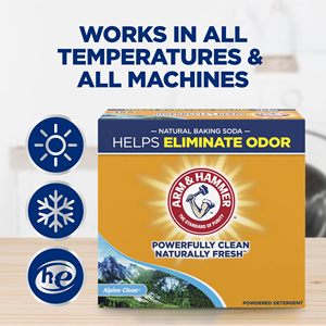 Détergent en poudre 3 en 1, éliminateur de taches Arm & Hammer, assouplissant pour tissus, éliminateur d'odeurs, paquet de 6 kg - Product Image 6