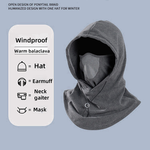 Pasamontañas Cortavientos de Invierno, Máscara de Esquí, Capucha, Máscara Facial Completa para Motocicleta, Snowboard, Ciclismo, Correr - Product Image 4