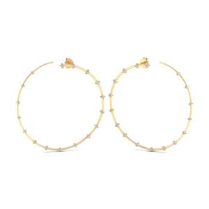 Aretes de Aro de Oro Sólido de 14K con Diseño Clásico REYES, con Moissanita Certificada por GRA, para Mujer, Regalo de Aniversario de Lujo, Joyería Fina - Product Image 1