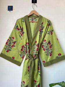 Kimono de playa indio de algodón, bata de maternidad para ducha, bata de dama de honor, estampado Floral de talla grande, ropa de dormir de verano ODM - Product Image 4