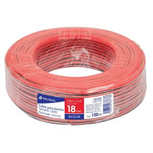 Cable de Altavoz Bicolor Volteck de 18 AWG, 100 m, Cobre Estañado, Revestimiento de PVC, Cable de Audio y Video para Sistemas de Cine en Casa y de Audio para Automóviles - Product Image 1