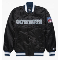 Blousons Aviateur Personnalisés Starter Baseball Chargers Cowboys pour Hommes, Blouson Homme de Sport en Satin de Baseball Équipe avec Patchwork
