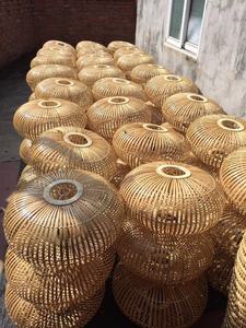 Modern Custom Round Rattan Shade Home Decor LED Pendant Chandeliers Natural Rope Woven <b>Ceiling</b> <b>Lights</b> Made in Vietnam - Product Image 4