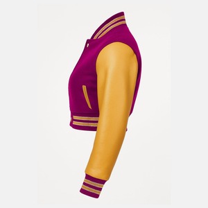 Chaqueta recortada personalizada OEM al por mayor, ropa de calle elegante, bomber recortada con cierre de cremallera - Product Image 4