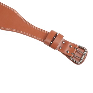 เข็มขัดออกกำลังกายหนัง PU สีน้ำตาลสำหรับผู้ชาย, เข็มขัดฝึกยกน้ำหนักยกน้ำหนักยกน้ำหนักม้านั่งหมอบกดไหล่การฝึกหนัก - Product Image 3