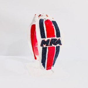 Bandeaux personnalisés de la collection d'équipes sportives universitaires avec des bandeaux ornés de perles indiennes - Product Image 6