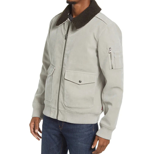 Chaqueta Bomber Casual de Cuero PU Extraíble Personalizada de Alta Calidad para Hombre, Cuello Alto, Acabado de Procesamiento, Secado Rápido para la Temporada de Invierno - Product Image 2