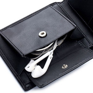 Premium Genuine Leather <b>Men's</b> <b>Wallet</b> Open Closure Short Length Durable Fashion Design Daily Use <b>Slim</b> Casual Elegant Customizable - Product Image 3