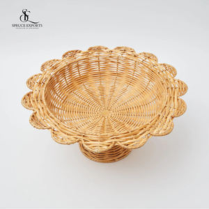 Cesta de mimbre tejida a mano para frutas, flores, verduras y pan, organizador de encimera de mimbre natural, cuenco de almacenamiento ecológico - Product Image 5