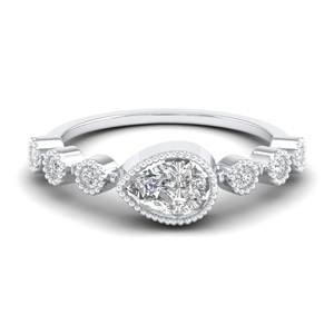 REYES corte de pera 0,89 quilates Moissanite Halo anillo de alta calidad 925 Anillos de Compromiso de plata esterlina regalo nupcial joyería fina - Product Image 1