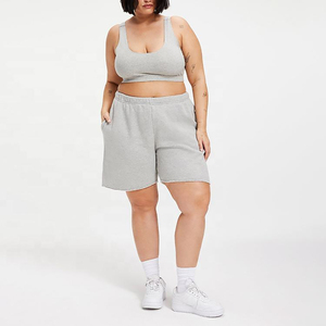 New Arrival Plus Size Women's Casual Shorts Breathable High Waist <b>Drawstring</b> Regular Fit Spandex/Polyester Solid Color 2026 - Product Image 6