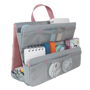 Organizador plegable de escritorio portátil Excelente bolsa de almacenamiento de bolígrafo de papelería en forma de calendario para escritorio de oficina escolar - Product Image 1