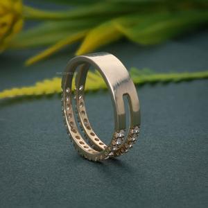 Estilo clásico IGI certificado VVS Lab Grown Diamond 14K oro sólido media eternidad anillo de boda joyería fina de moda para mujeres - Product Image 5