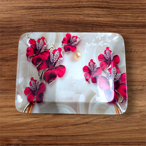 Vente en gros VKL Plateau de service en mélamine avec logo personnalisé Plateaux roulants de taille jumbo des fabricants Plateau de service en mélamine en plastique de qualité supérieure - Product Image 3